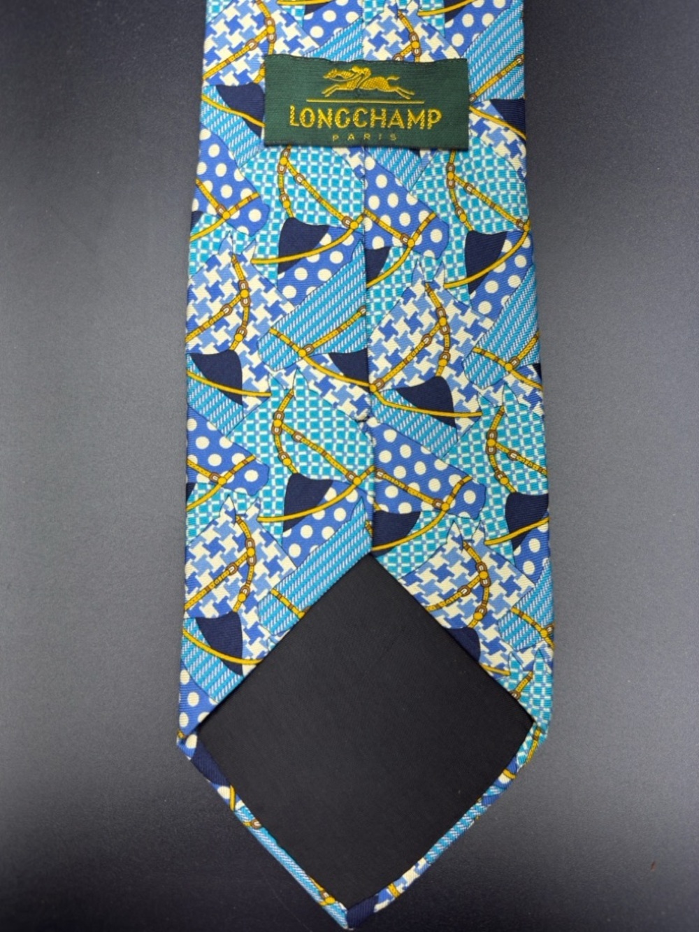 Longchamp Paris Abstract 
Equestrian Horse Silk Necktie - Picture 3 of 6